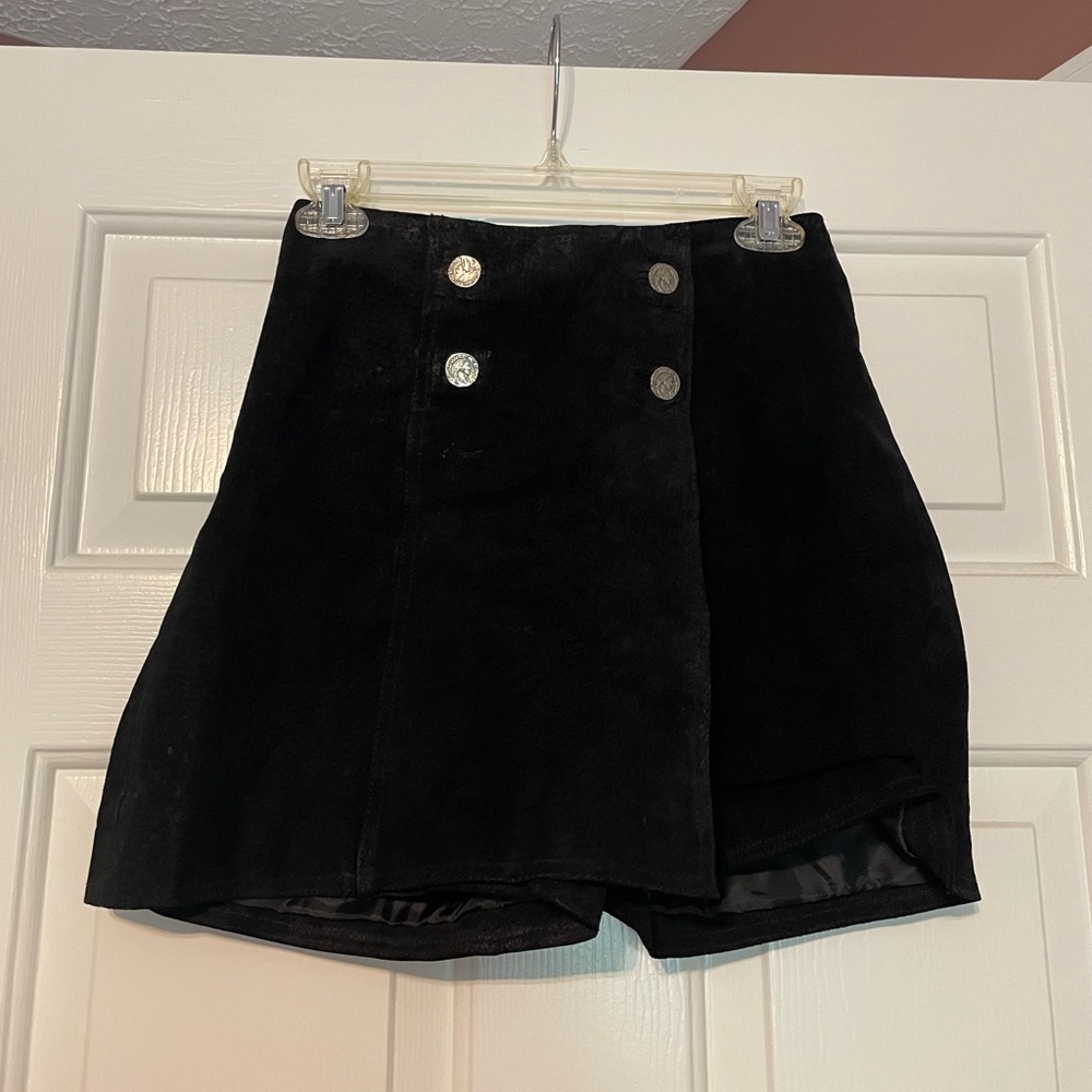 Vintage 100% leather skort